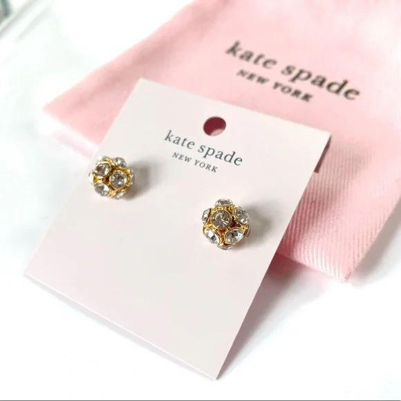 NWT Kate Spade time to shine gold stud Earrings - Picture 2 of 7